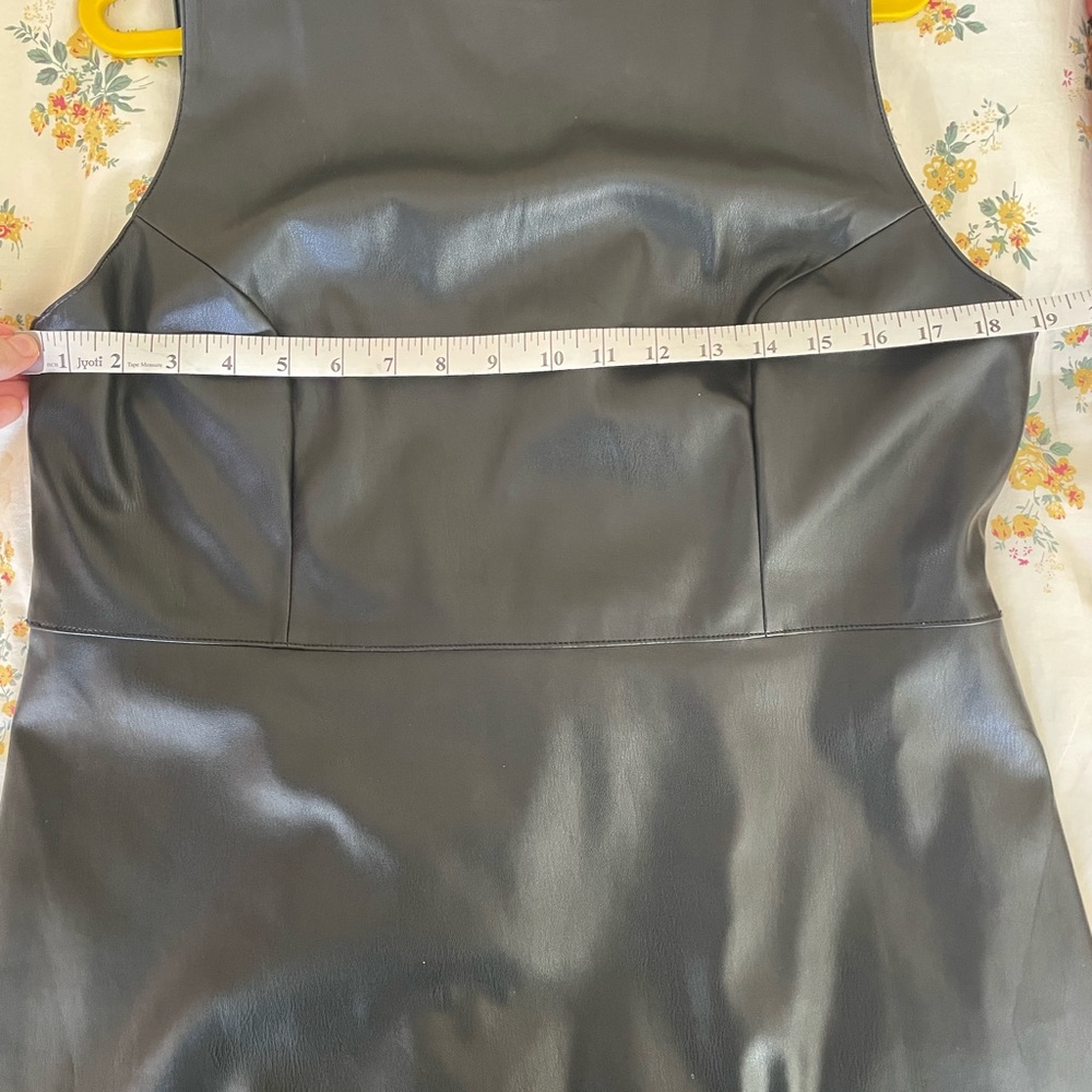 Never Fully Dressed Faux Leather Pinafore Dress, size 14 - Picture 5 of 5